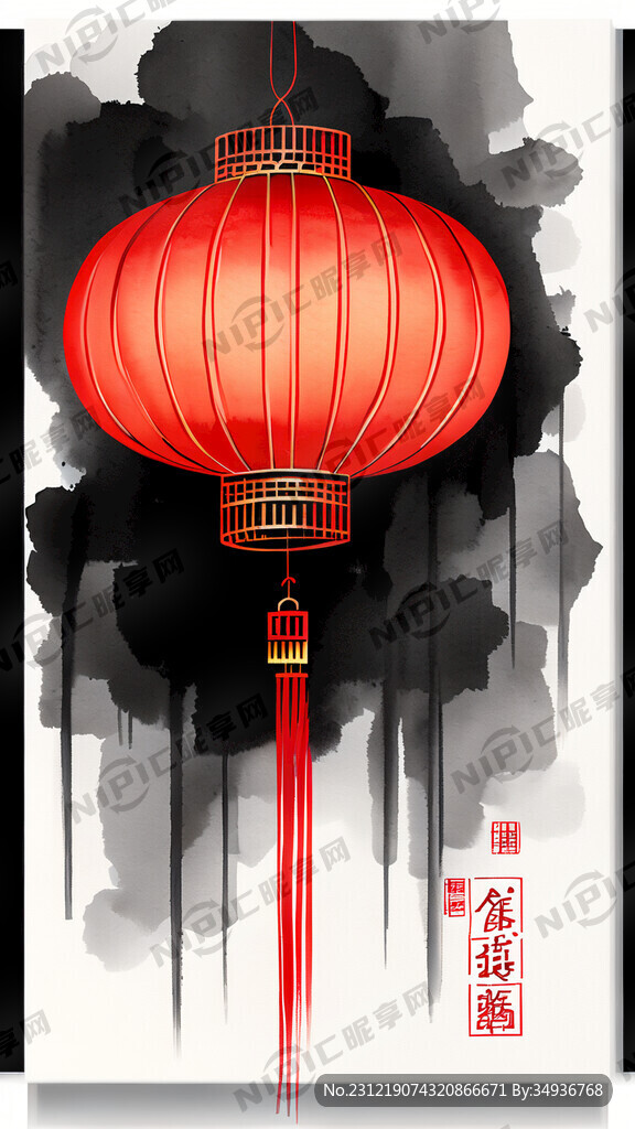 新年红色灯笼