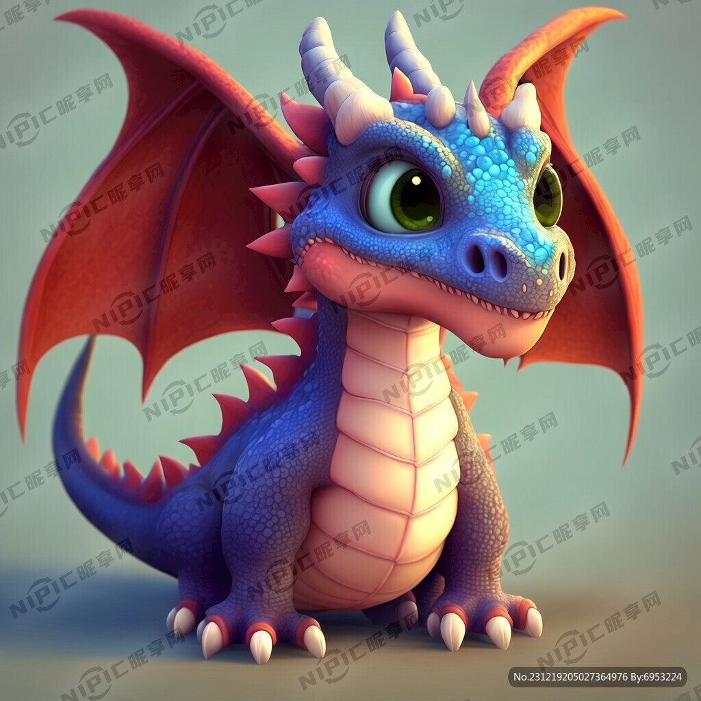 可爱 卡通 飞龙