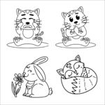 卡通线条画 