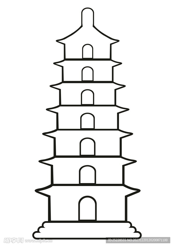 塔 简笔画