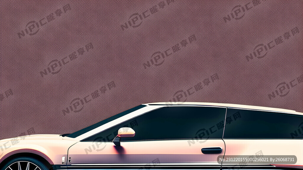 炫酷跑车和简约背景。车可以小一