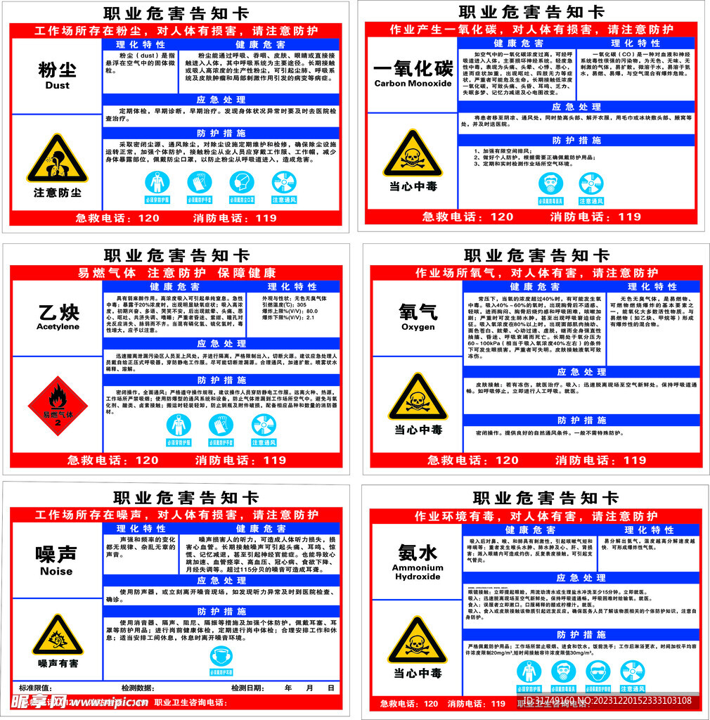 职业危害告知卡