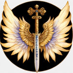 班徽，翅膀，11，金色皇冠，宝剑，白底，中国风