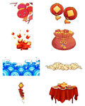 酒桌 云纹水纹 灯笼福袋