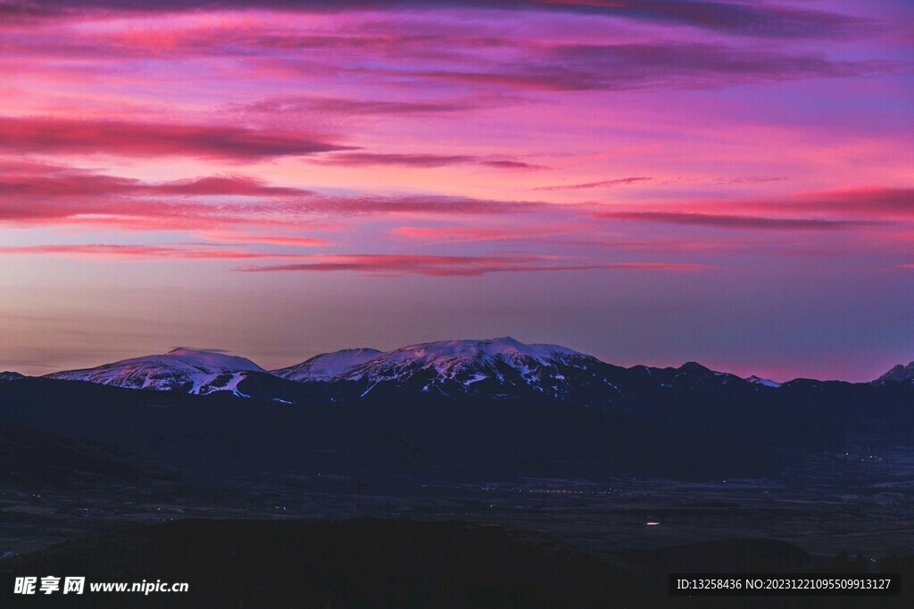 高山晚霞