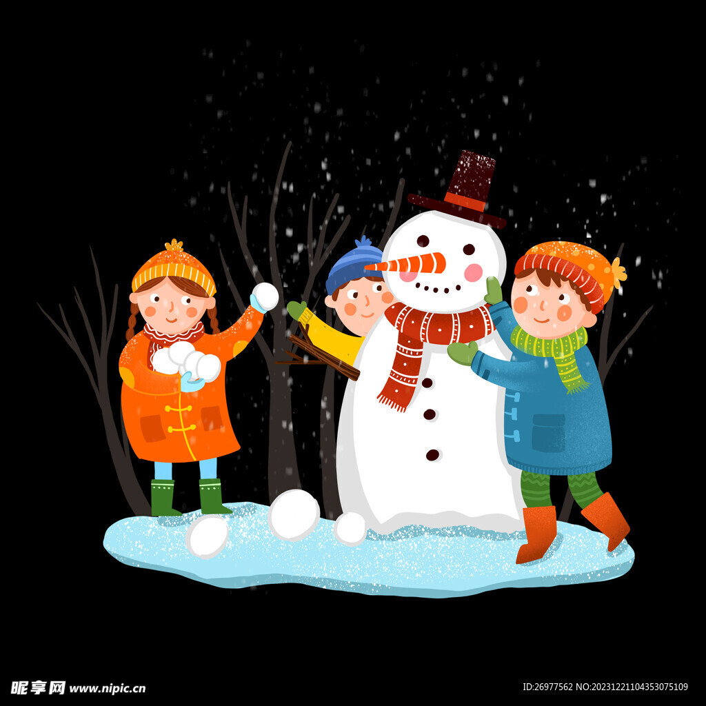  堆雪人 