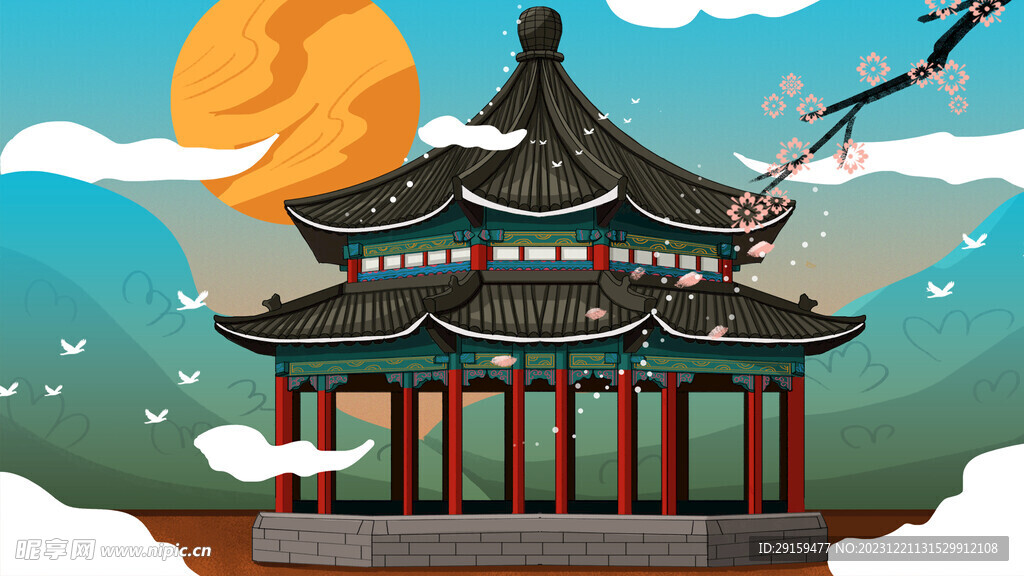          国潮古建筑 