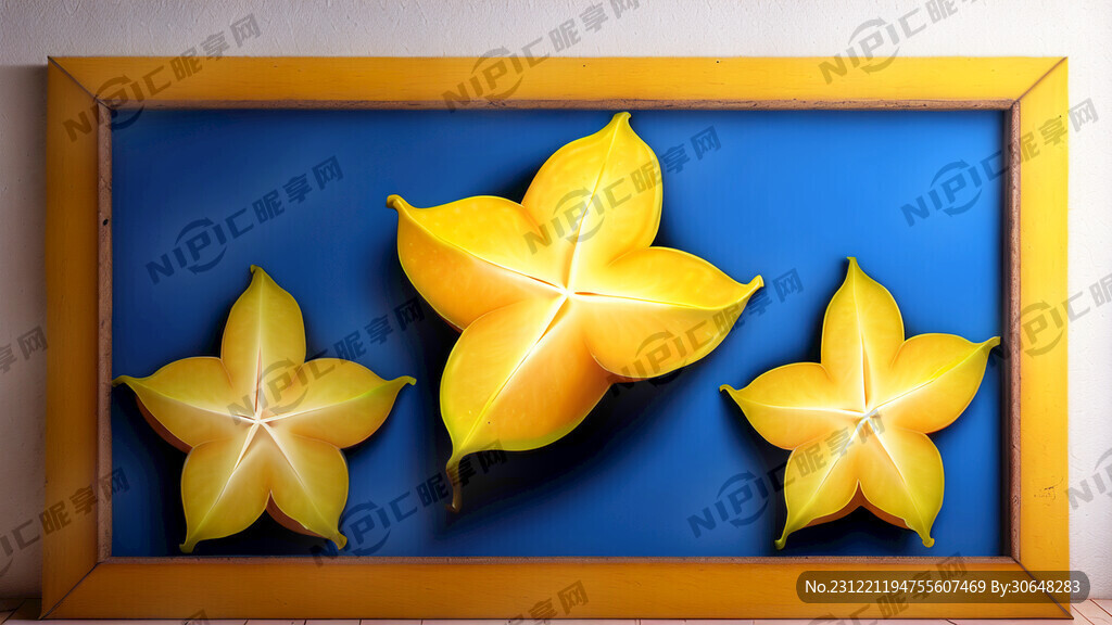 水果杨桃 彩绘 围墙