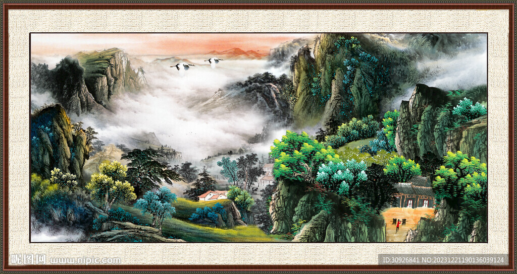中国画山水画 