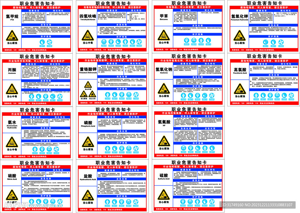职业病危害告知卡