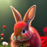 兔宝宝 可爱 喜庆 红色 萌