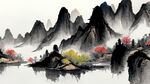 中国风，山水，写意，意境，高雅，高清。