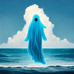 蓝色的幽灵，海洋为背景