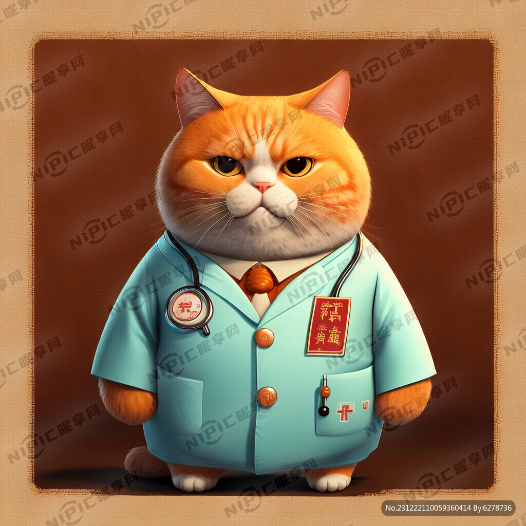 一只胖胖的橘色的猫