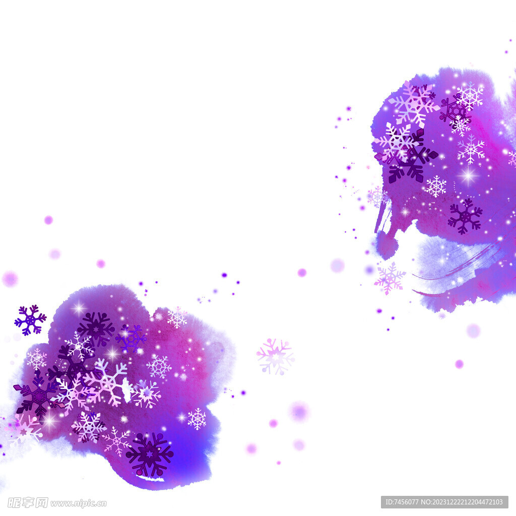 水墨紫色花卉挂画装饰画