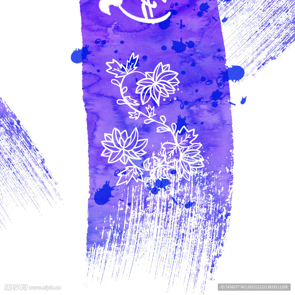 抽象紫色艺术花卉挂画装饰画