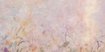 豆沙粉色花卉油画背景