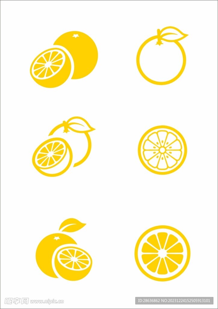 橙子卡通图标