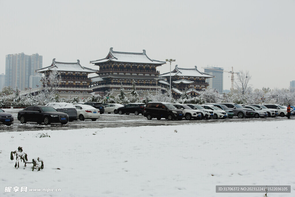 洛阳九洲城雪景