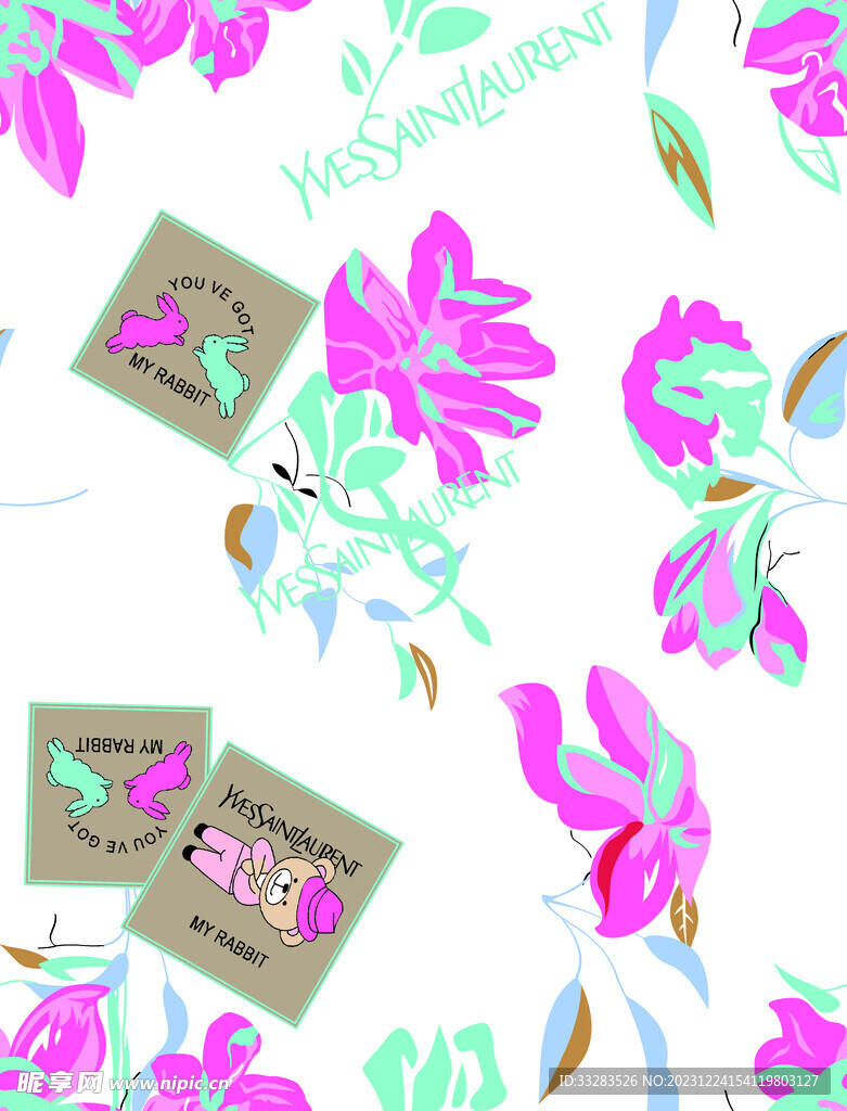 线条花