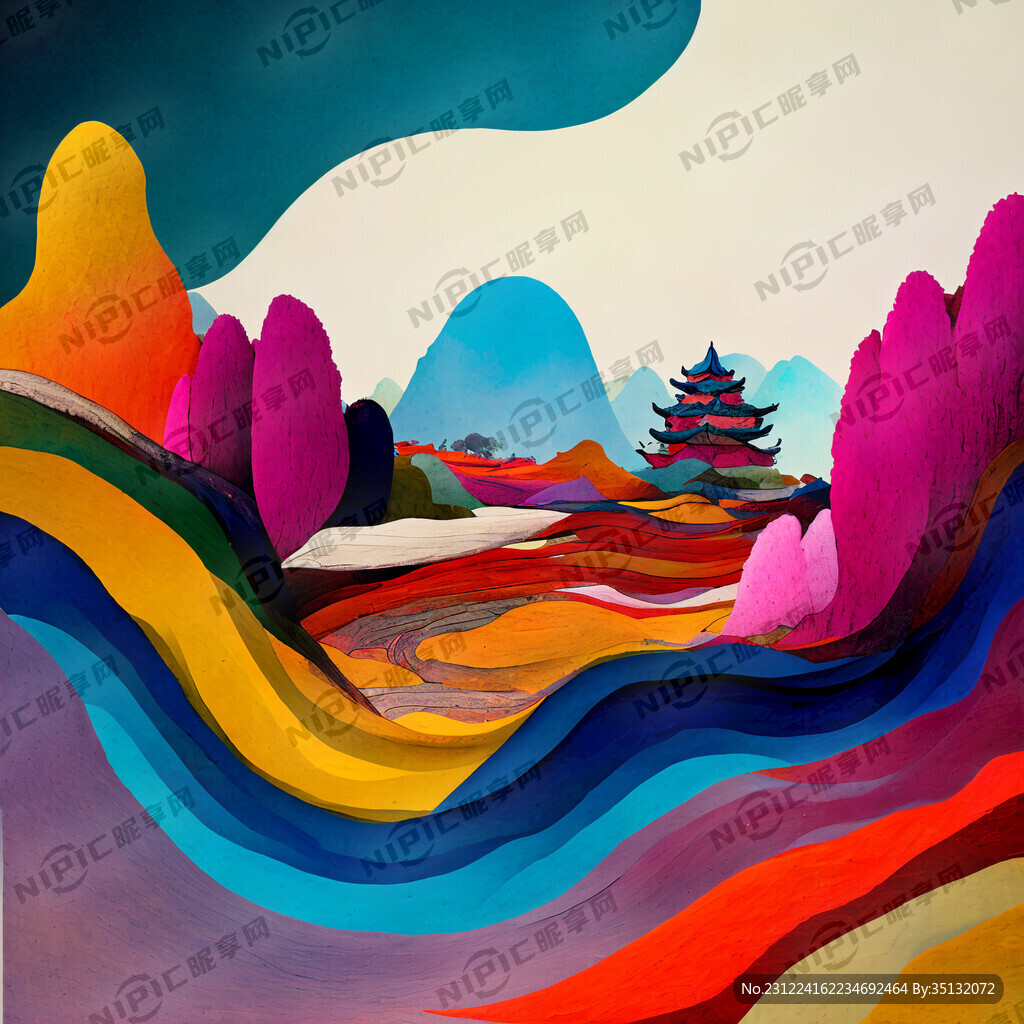 色彩的朴素感      抽象