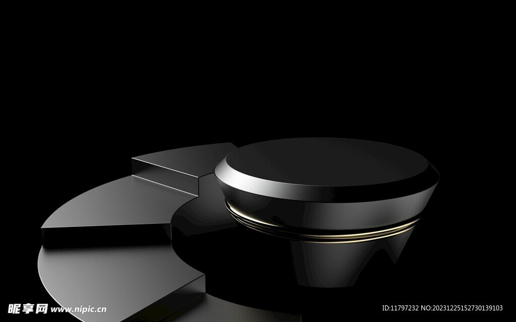 黑色金属 产品展台 3D背景 
