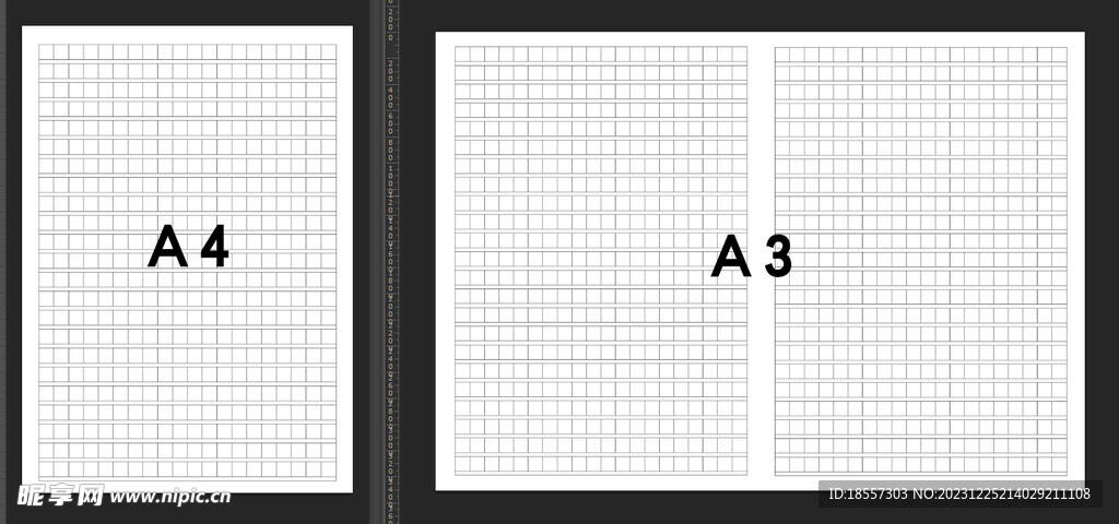  A3和A4小方格纸作文本格子