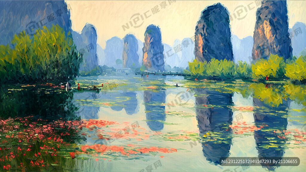 莫奈油画