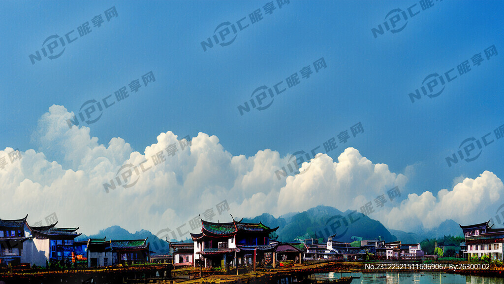 潮州印象 潮州八景 蓝天白云