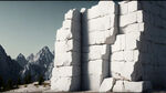 白色山岩墙壁