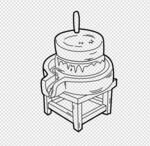 磨豆腐线稿画