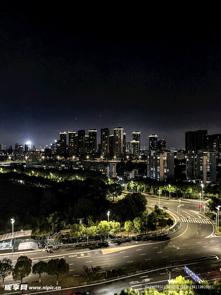 俯视下的夜景