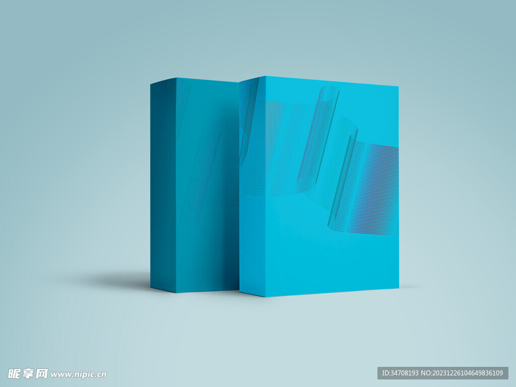 包装盒样机立体图展示外盒效果图
