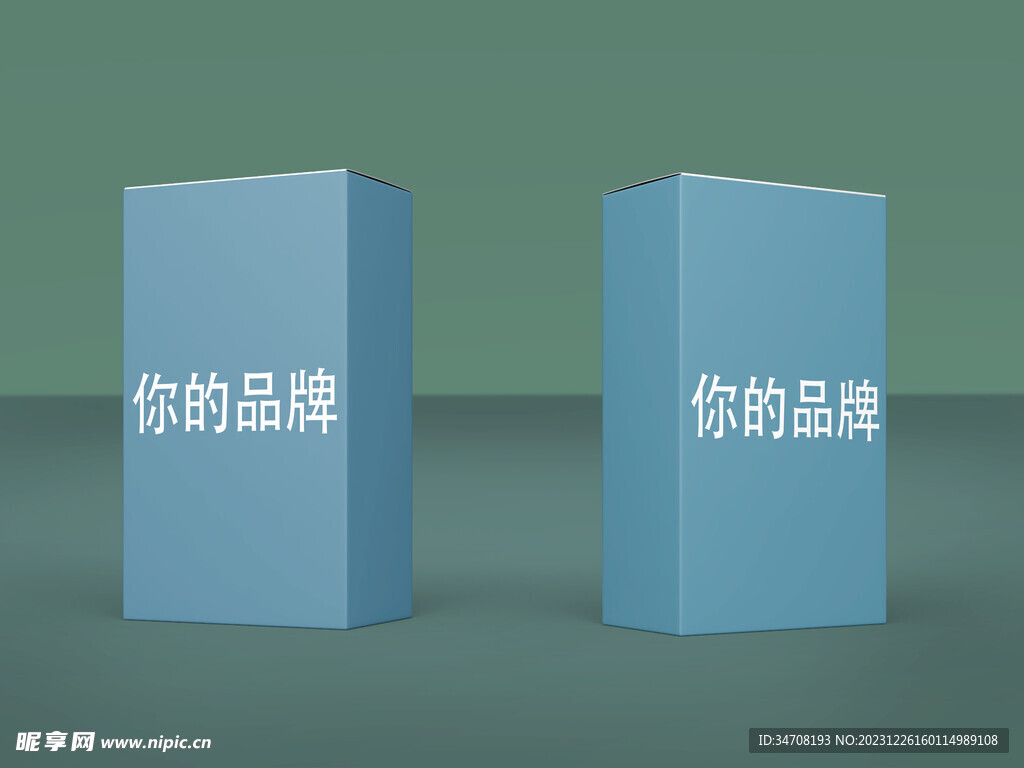 药品保健品食品包装盒样机立体图