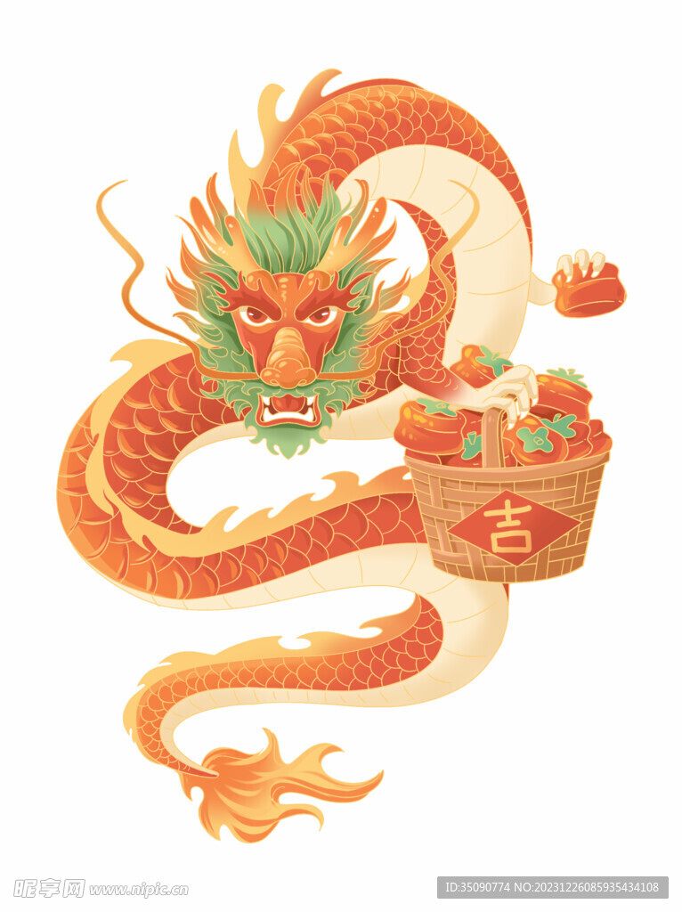 龙年国潮插画海报