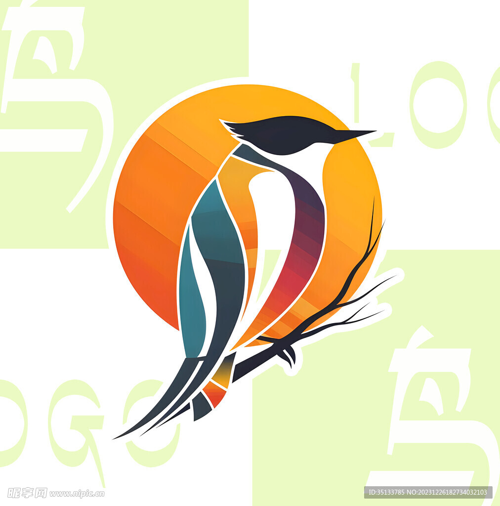 鸟元素标志logo 