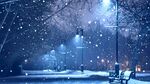 伤感下雪街景