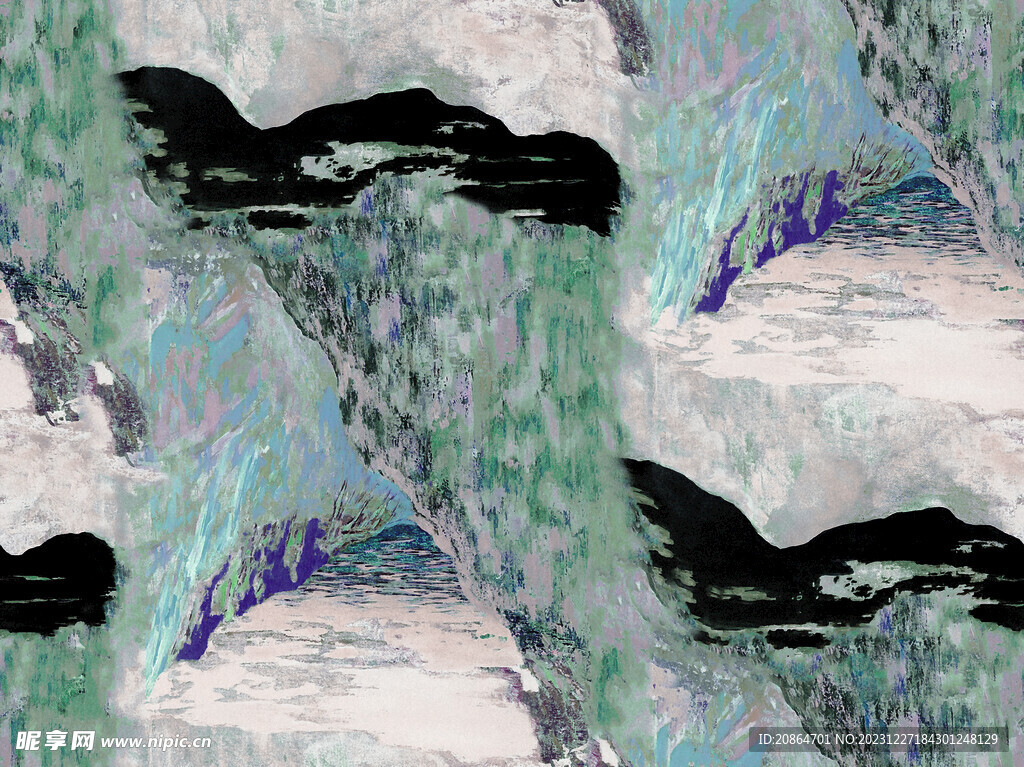 扎染抽象画