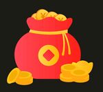 手绘金融货币 