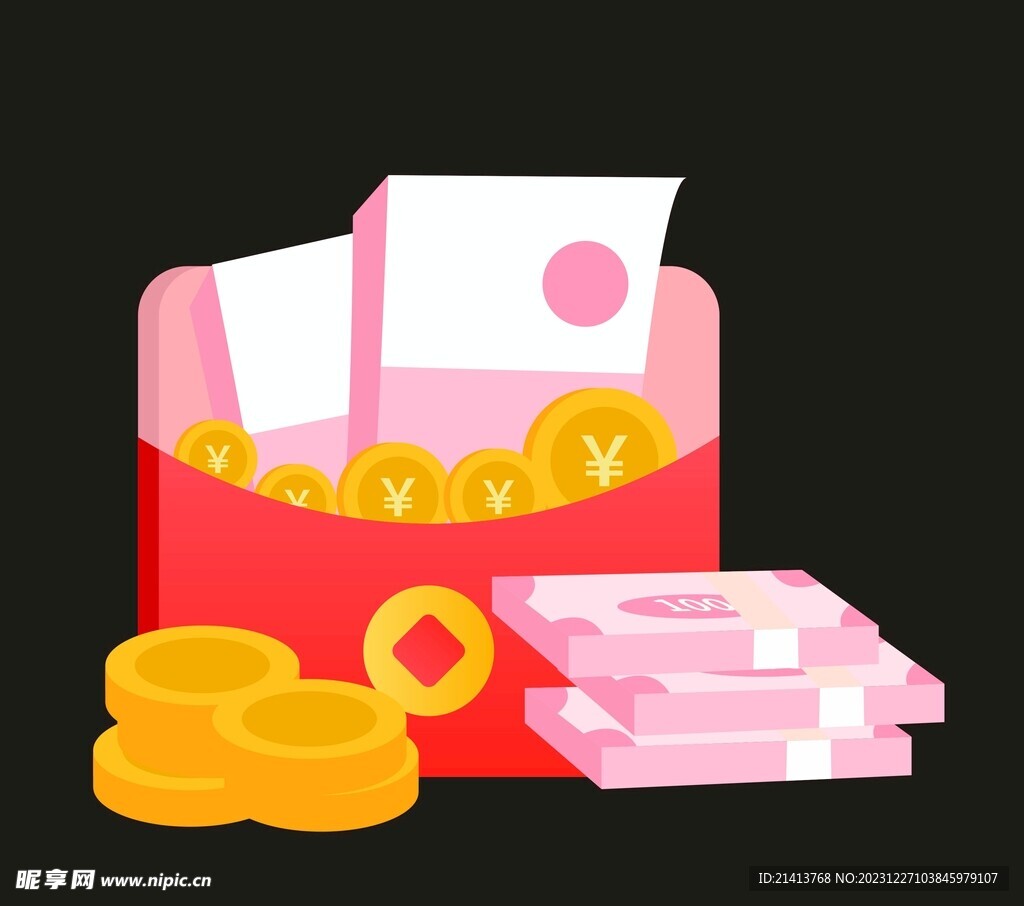 手绘金融货币