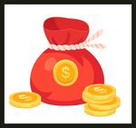 手绘金融货币 