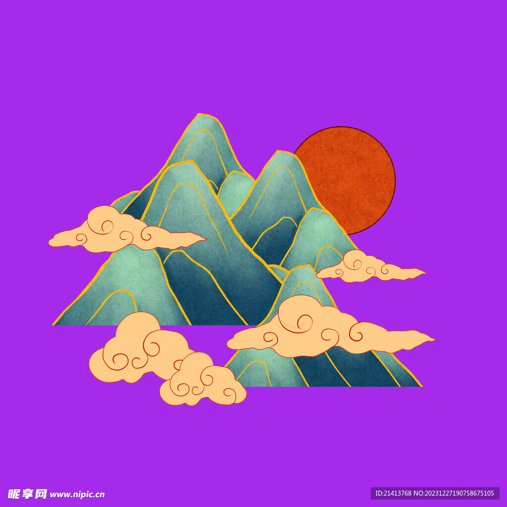 国潮古风山水