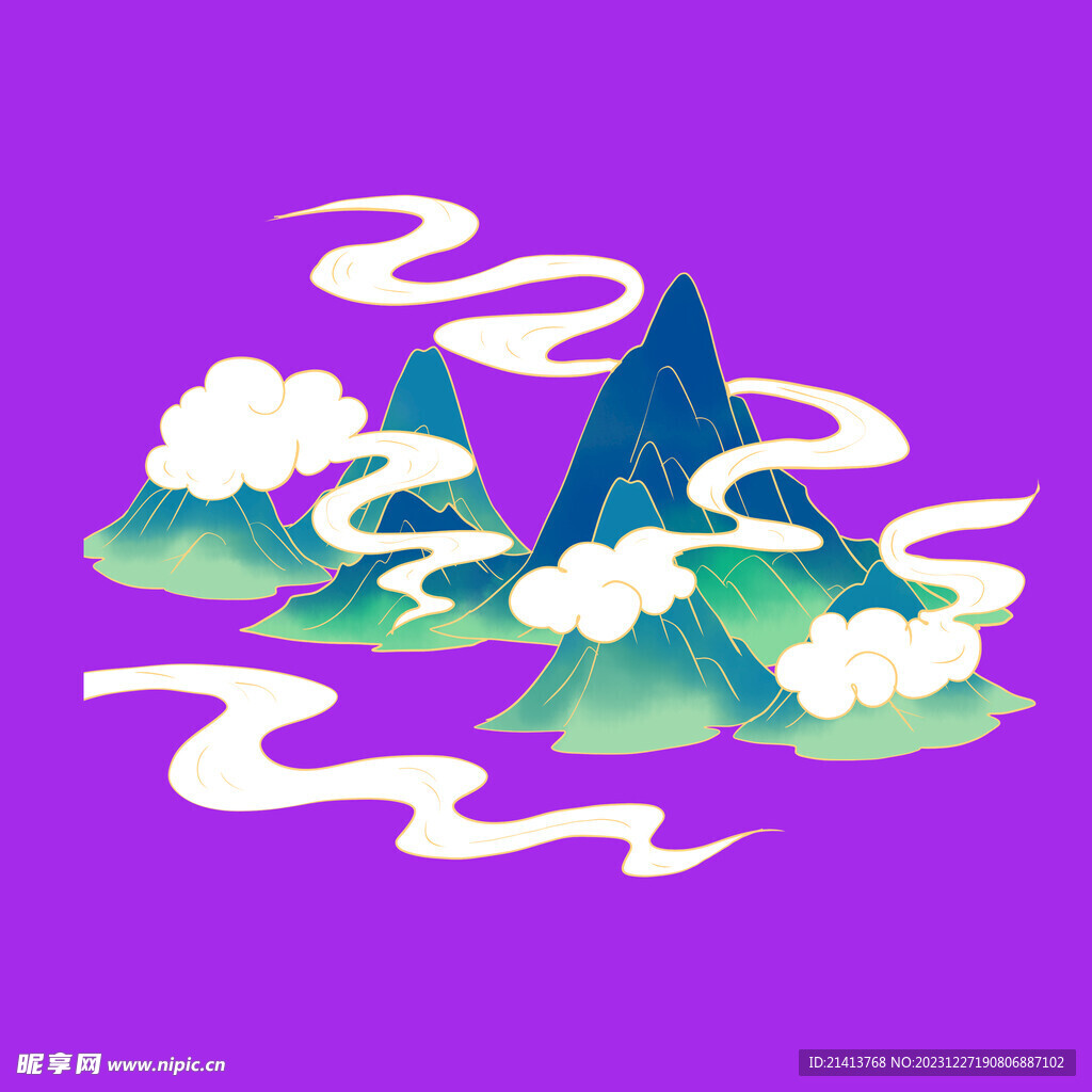 国潮古风山水 