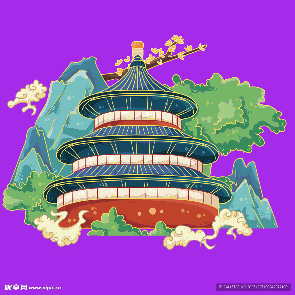 国潮古风山水 