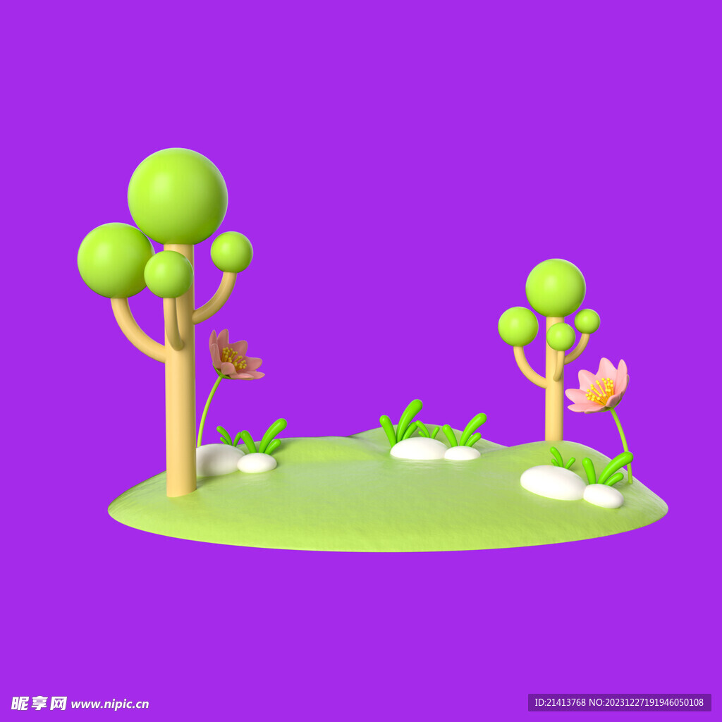 手绘自然风景