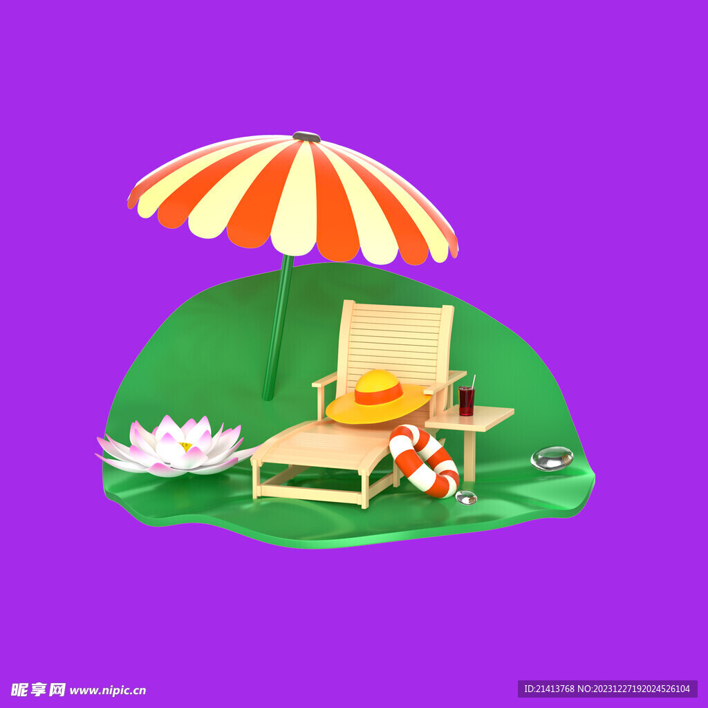 手绘自然风景 