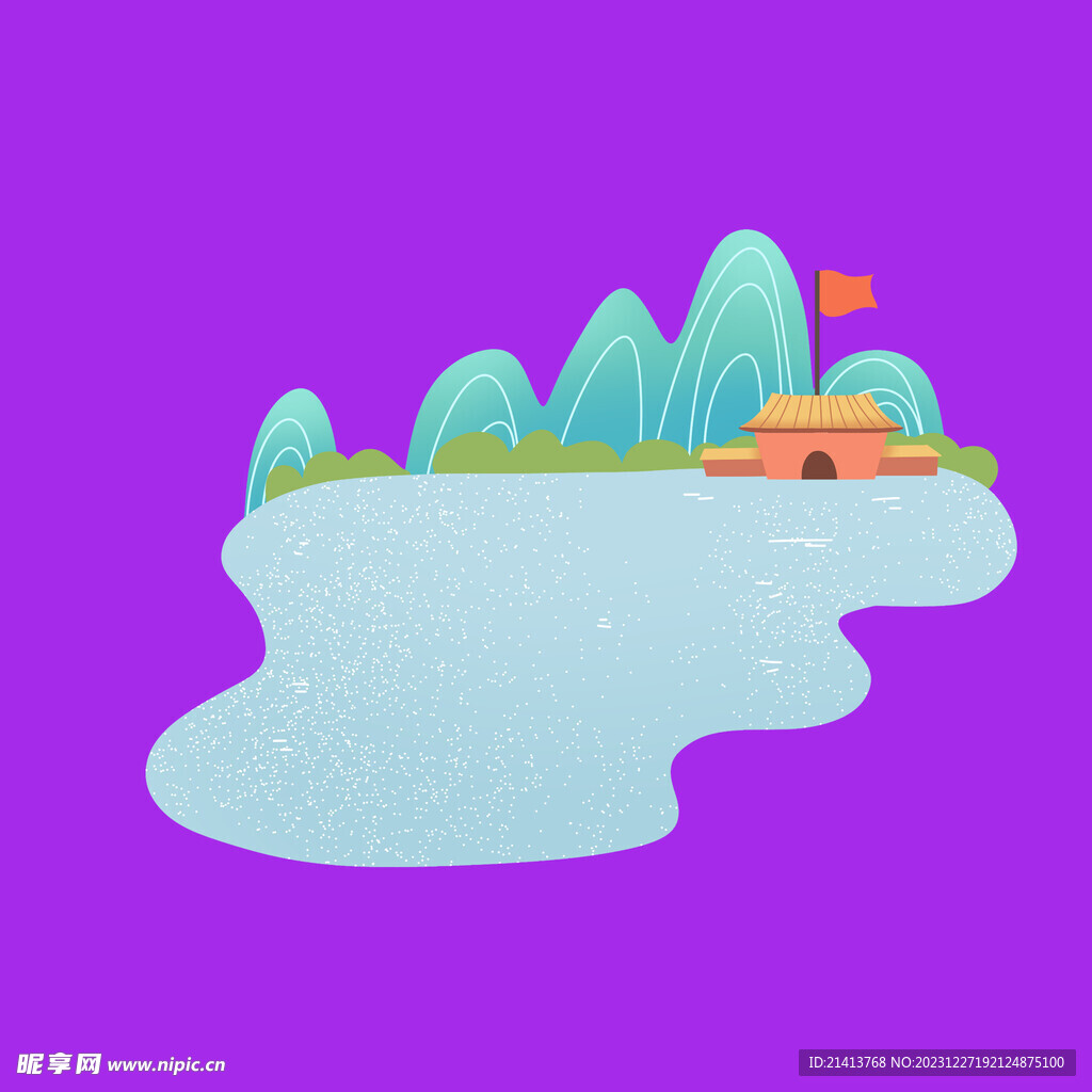 手绘自然风景 