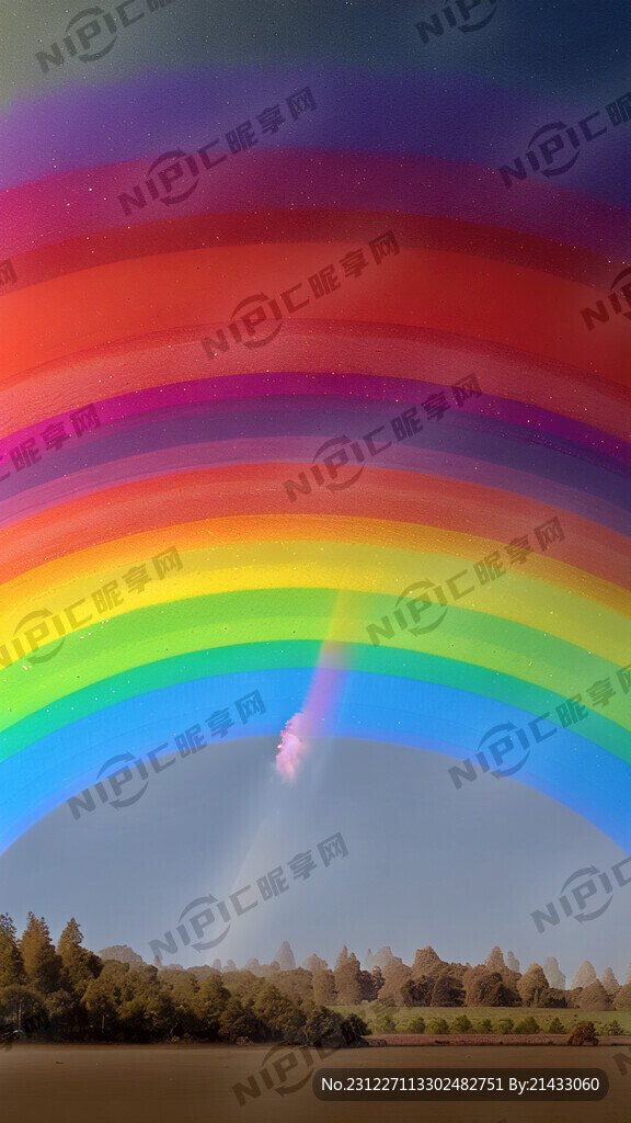 彩虹出现在一角