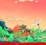 国潮风背景