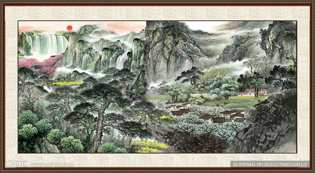 巨幅山水画 